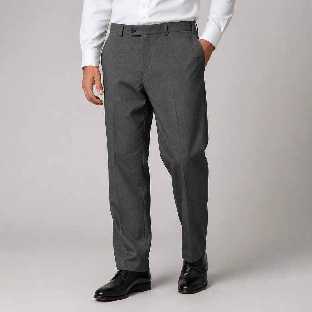 Ralph Lauren Dress Pants 40x29 Grey Excellent Slim Fit Micro Check (2317)‎